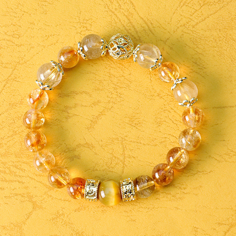 Natural Yellow Crystal Bracelet (Wealth and Luck)