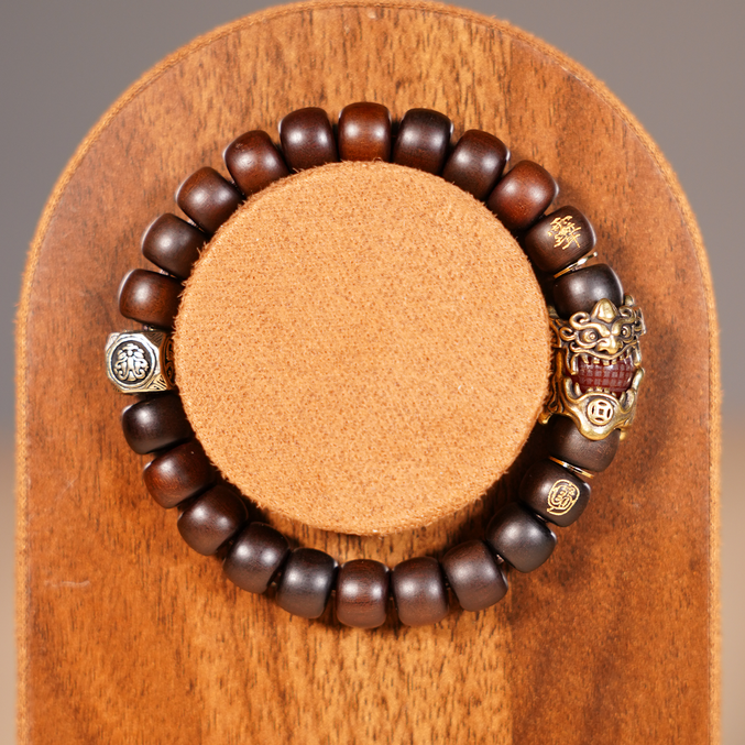 Lightning struck jujube wood bracelet